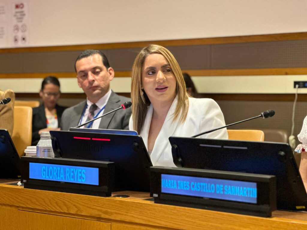 Gloria Reyes compartió ante la ONU las líneas de trabajo de Supérate en materia de protección social, a favor de las personas en mayor situación de vulnerabilidad en la República Dominicana.