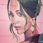 Mural Zoe Saldaña en Santiago 2019 01