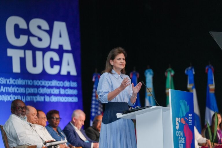 Vice presidenta Raquel Peña en la apertura del 5to Congreso de la CSA en Punta Cana
