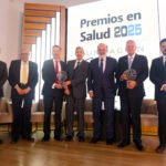 Durante la ceremonia de los Premios Carlos Slim en Salud 2025
