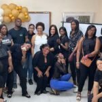 Participantes del taller de maquillaje cinematografico de INFOTEP