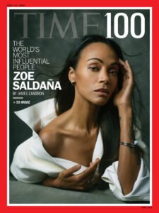 Zoe Saldaña, destacada entre las 100 personas más influyentes de 2026 de la revista Time
