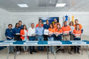 Foto de entrega de testigos de perforación