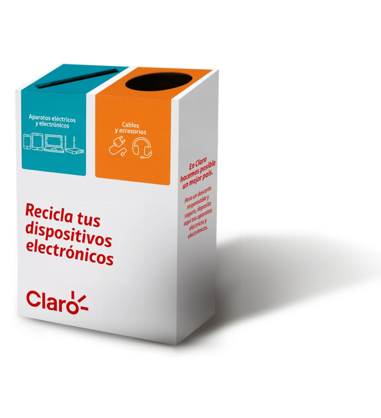 Contenedor RAEE de Claro Dominicana