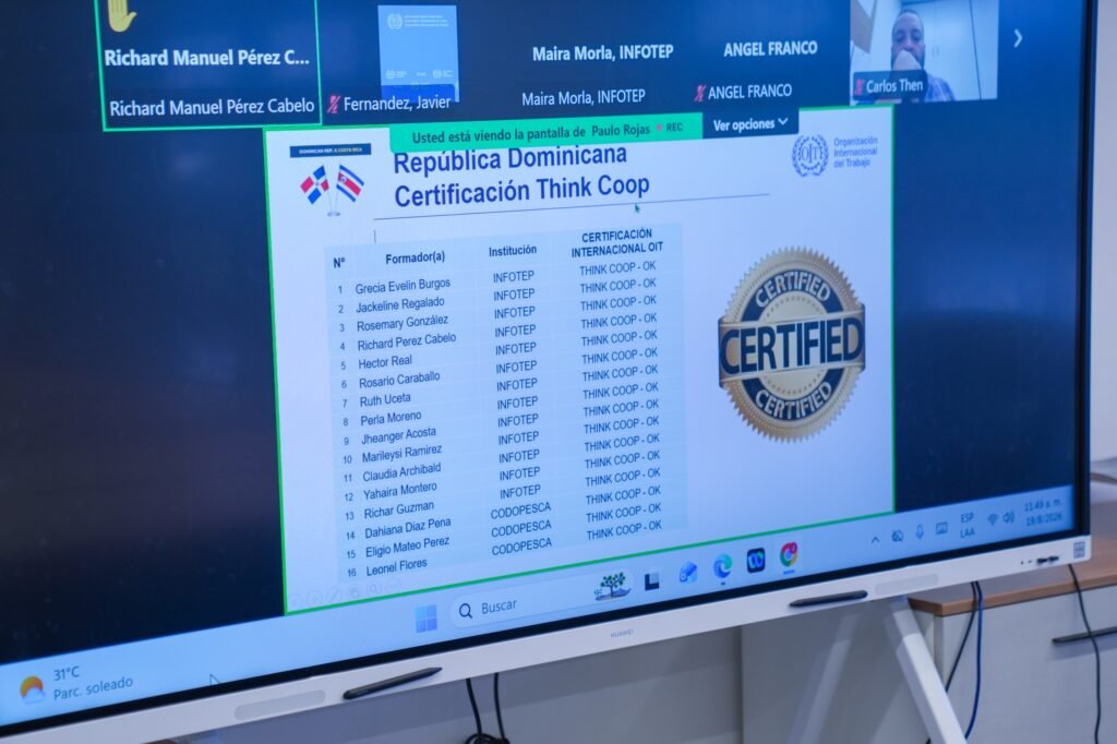 Formadores del INFOTEP reciben certificaciones internacionales en metodología Think Coop